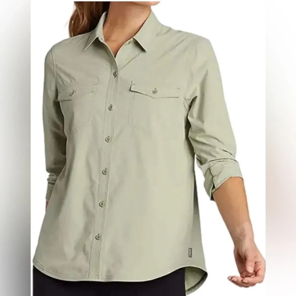 Eddie Bauer Ladies' Departure Top Green Medium Gift - Picture 1 of 14